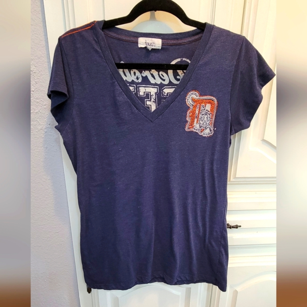 Womens Detroit Tigers Burn Out/Bling tee XL